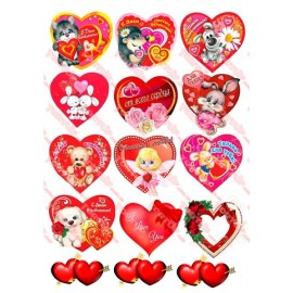 Вафельна картинка Love 029
